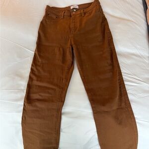 pistola Rust Brown High-Rise Jeans with Branded Button